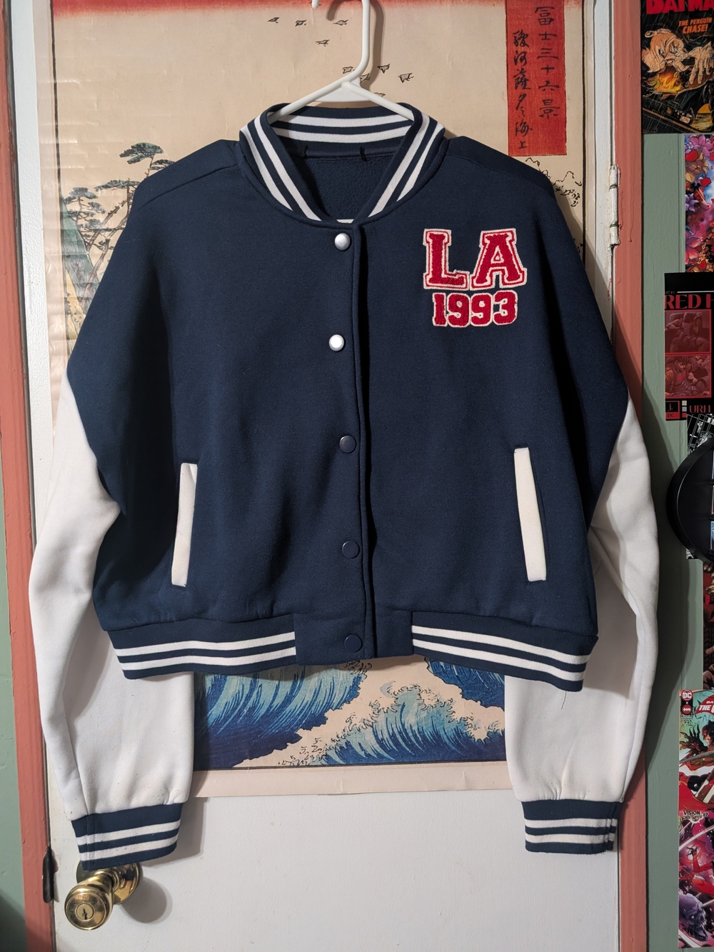 LA 1993 Navy and White Varsity Jacket